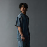Two-Tone Washed Mesh Patchwork Tee