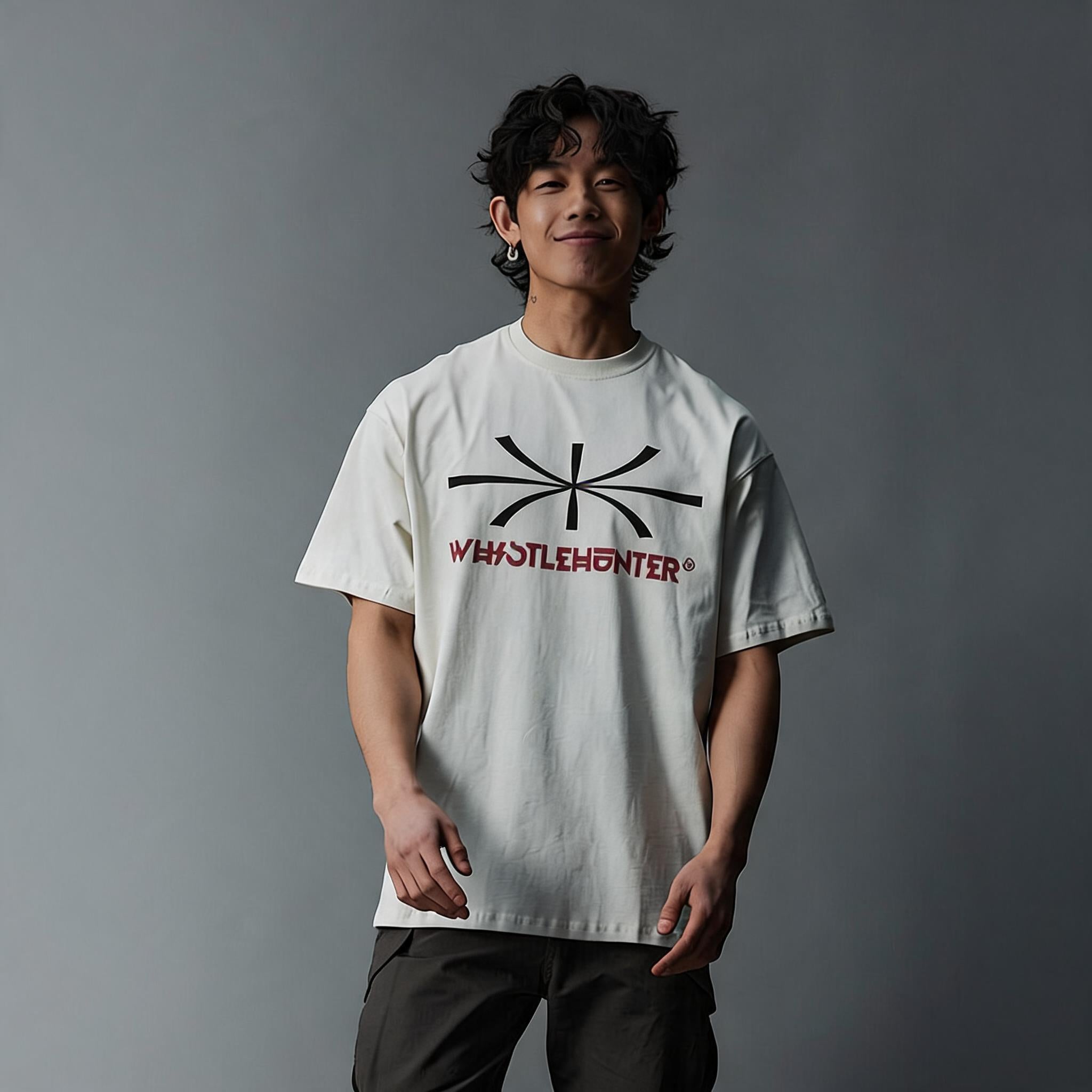 Vintage Off-white Loose Printed Logo Tee