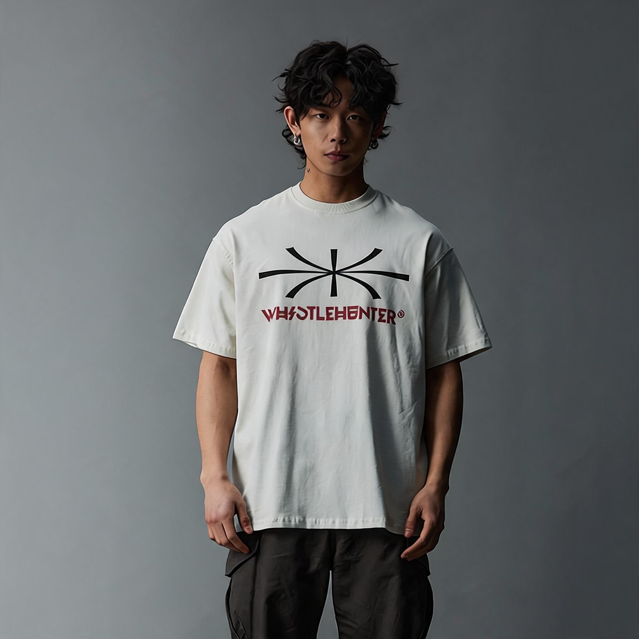 Vintage Off-white Loose Printed Logo Tee