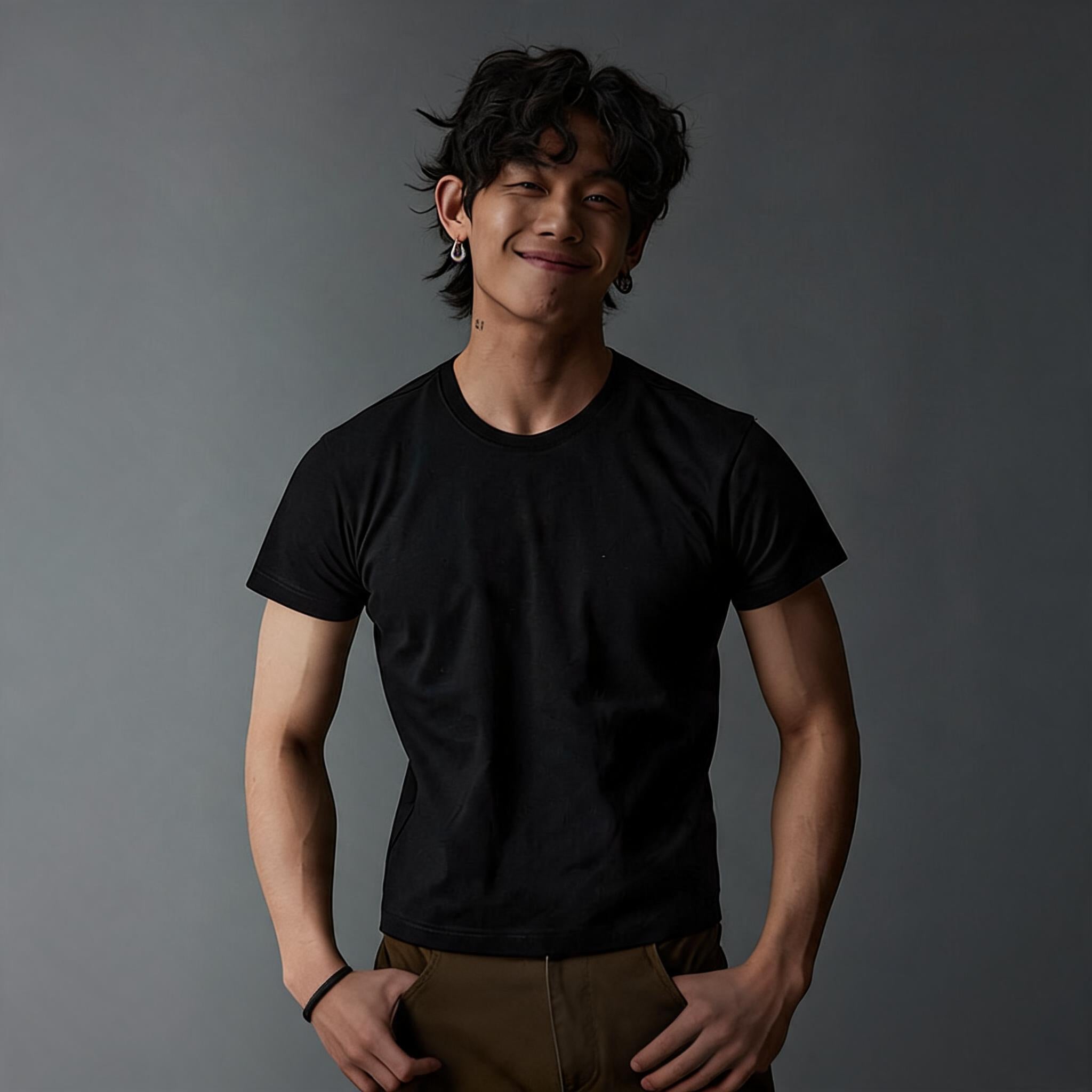 Unisex Tri-Color Slim Cotton Tees
