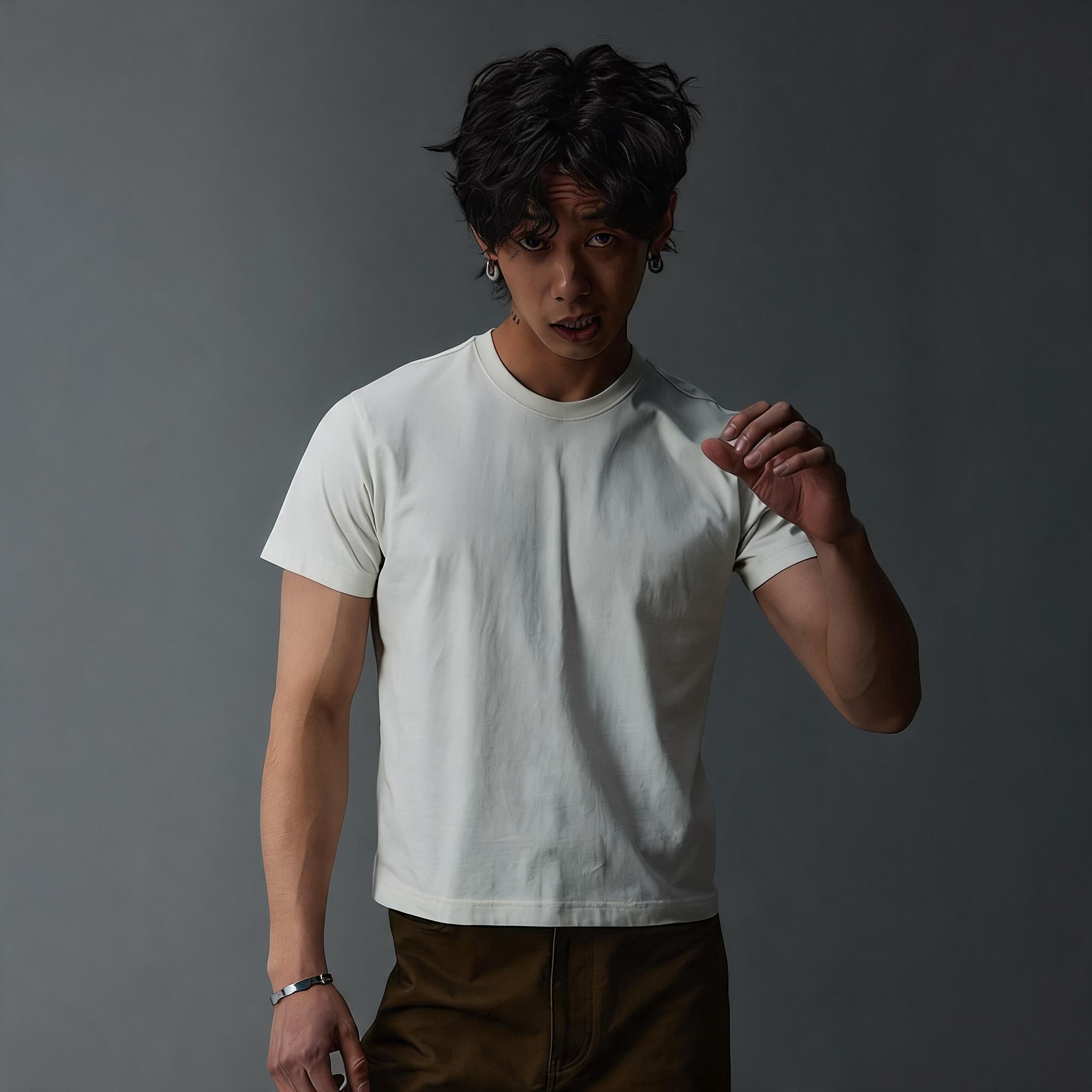 Unisex Tri-Color Slim Cotton Tees