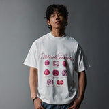 Vintage Loose White Pink Diamond Tee