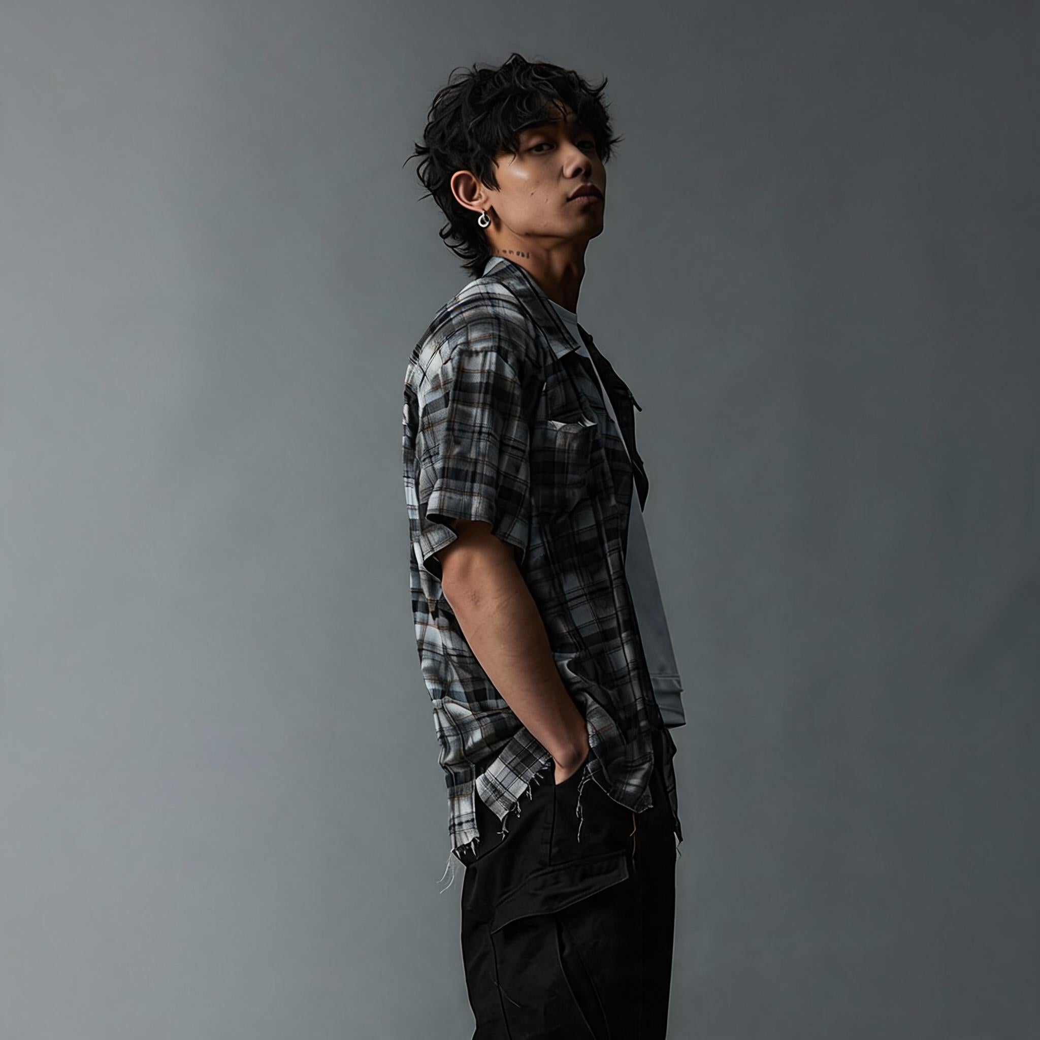 Unisex Cleanfit Multi-color Fringed Plaid Shirts