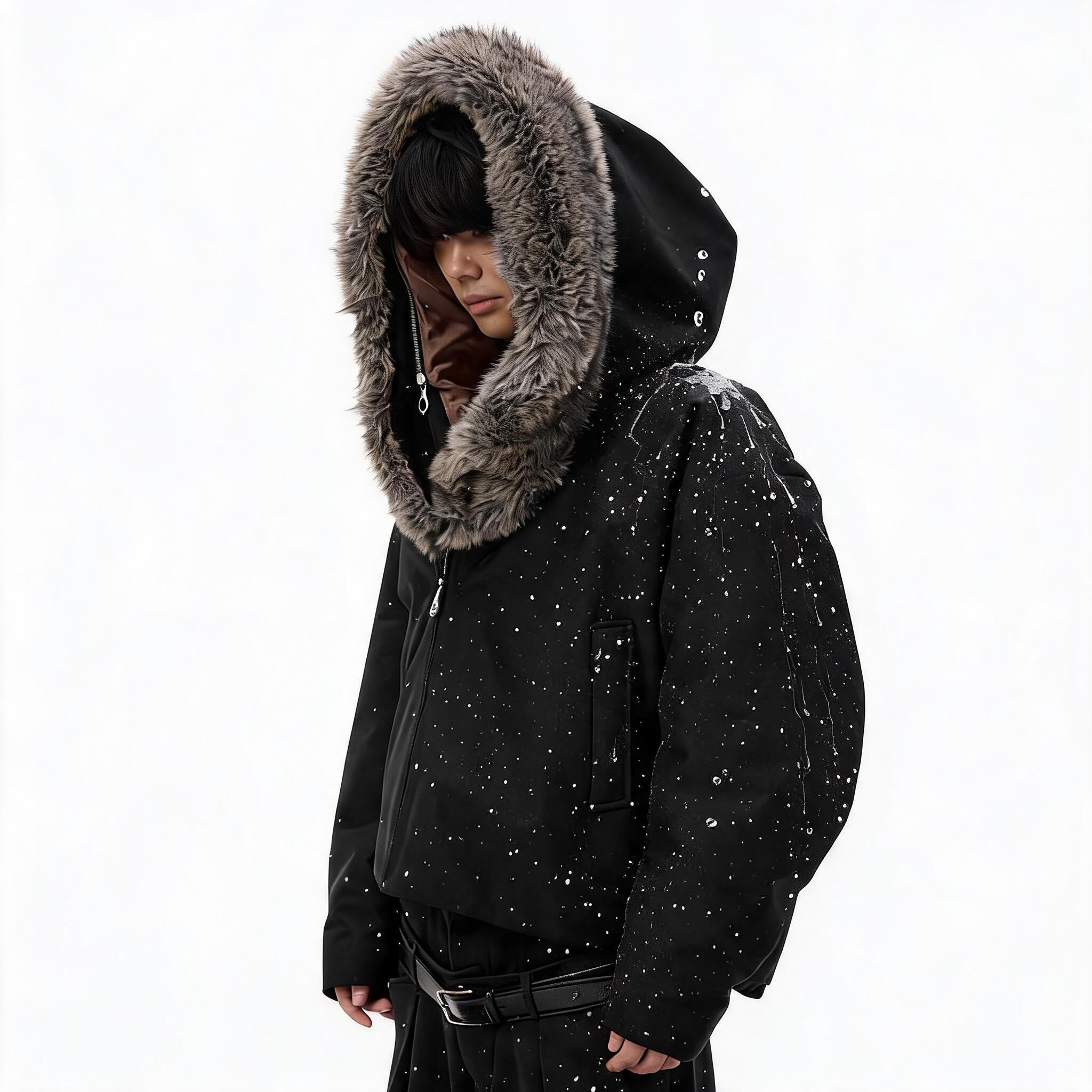 Waterproof Detachable Fox Fur Padded Coat