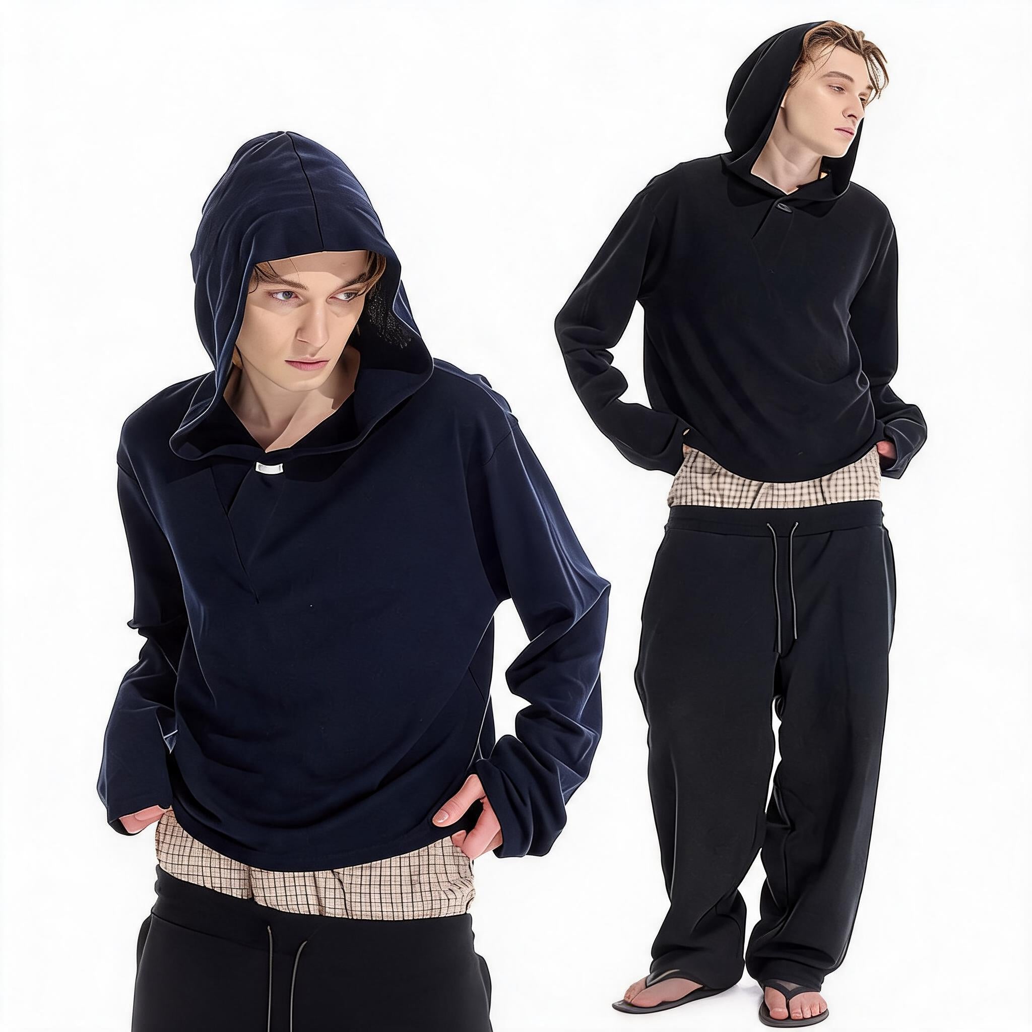 Unisex Thin Hooded Tees and Pants