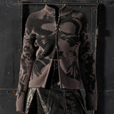 Loose Vintage Zip Samurai Armor Cardigan
