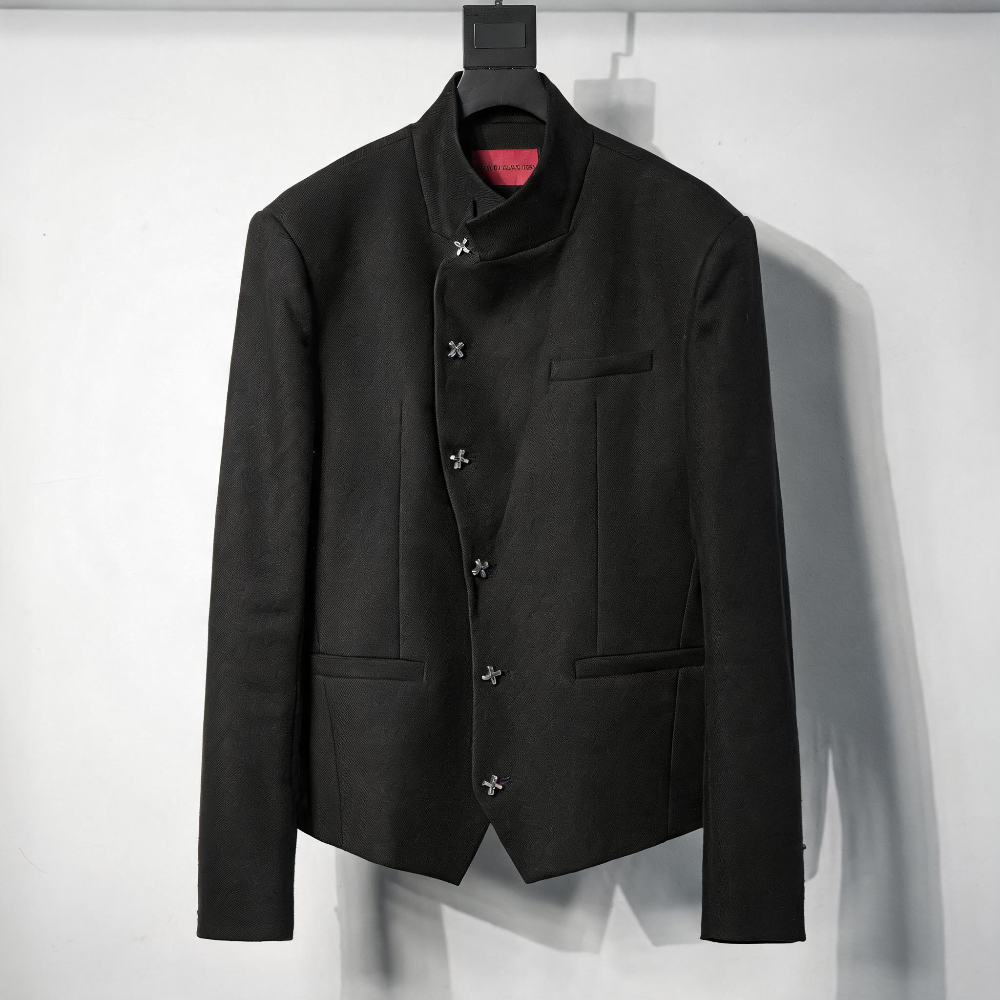 Structured Shoulder Wrinkle-Resistant Linen Slim Blazer