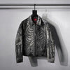 Dark Skeleton Embroidery Boxy Coat