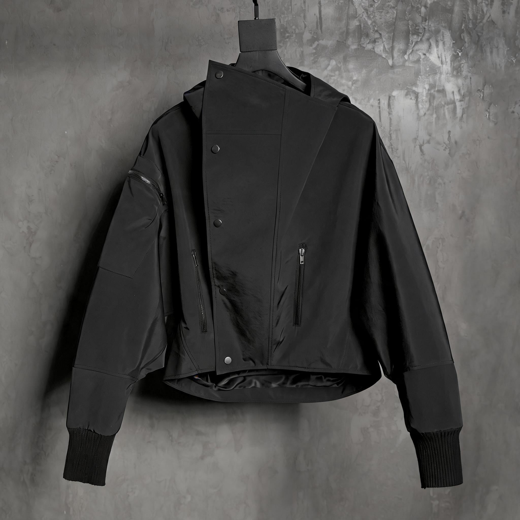 Batwing Sleeve Hard Shell Jacket