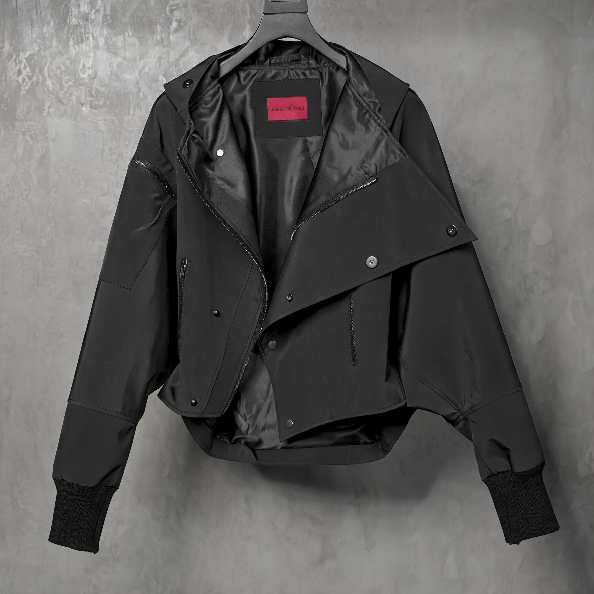 Batwing Sleeve Hard Shell Jacket