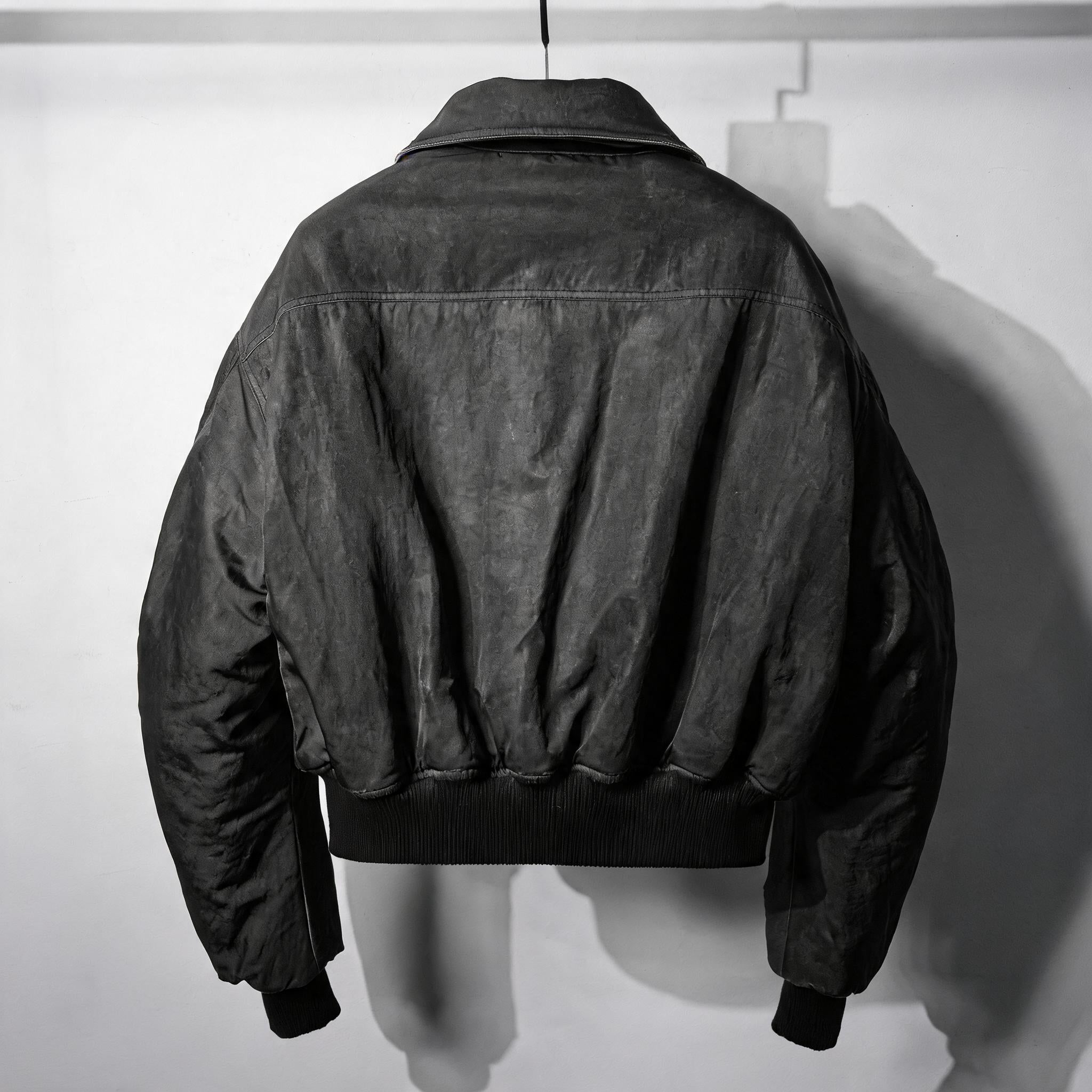 Distressed Boxy Two-Tone 3M Fleece Bomber