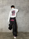 Fitted Crop Mesh Jersey Sweatshirt