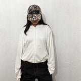 Fitted Crop Mesh Jersey Sweatshirt