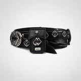 Two-Tone Leather Lip Cigarette Waist Pouch