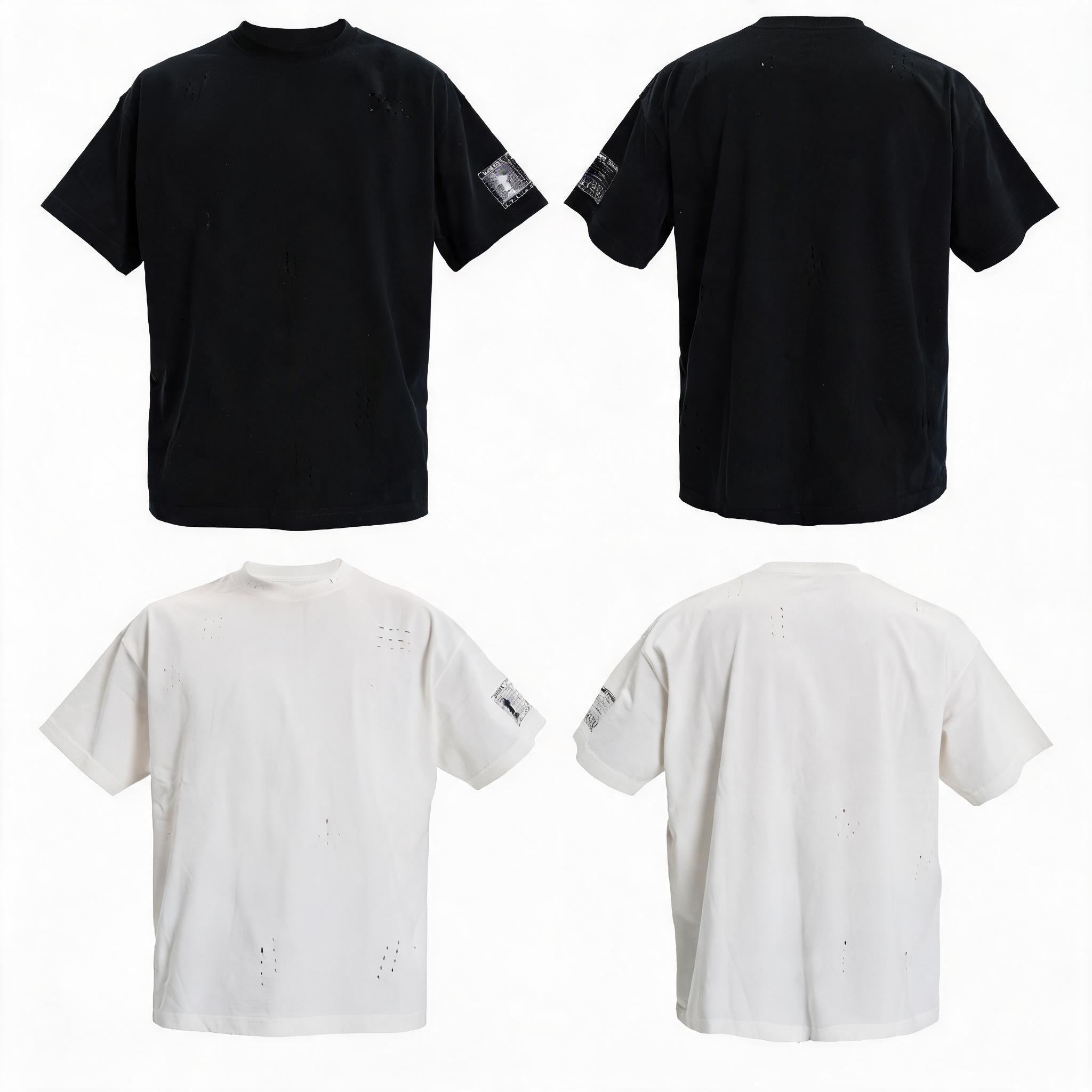 Two-tone Washed Distressed Mickey Tee