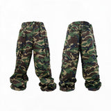 Army Green Camo Loose Cargo Pants