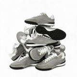 Gray Horsehair Platform Sneakers