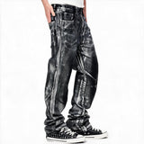 Men's Heavy Silver Straight Leg Jeans