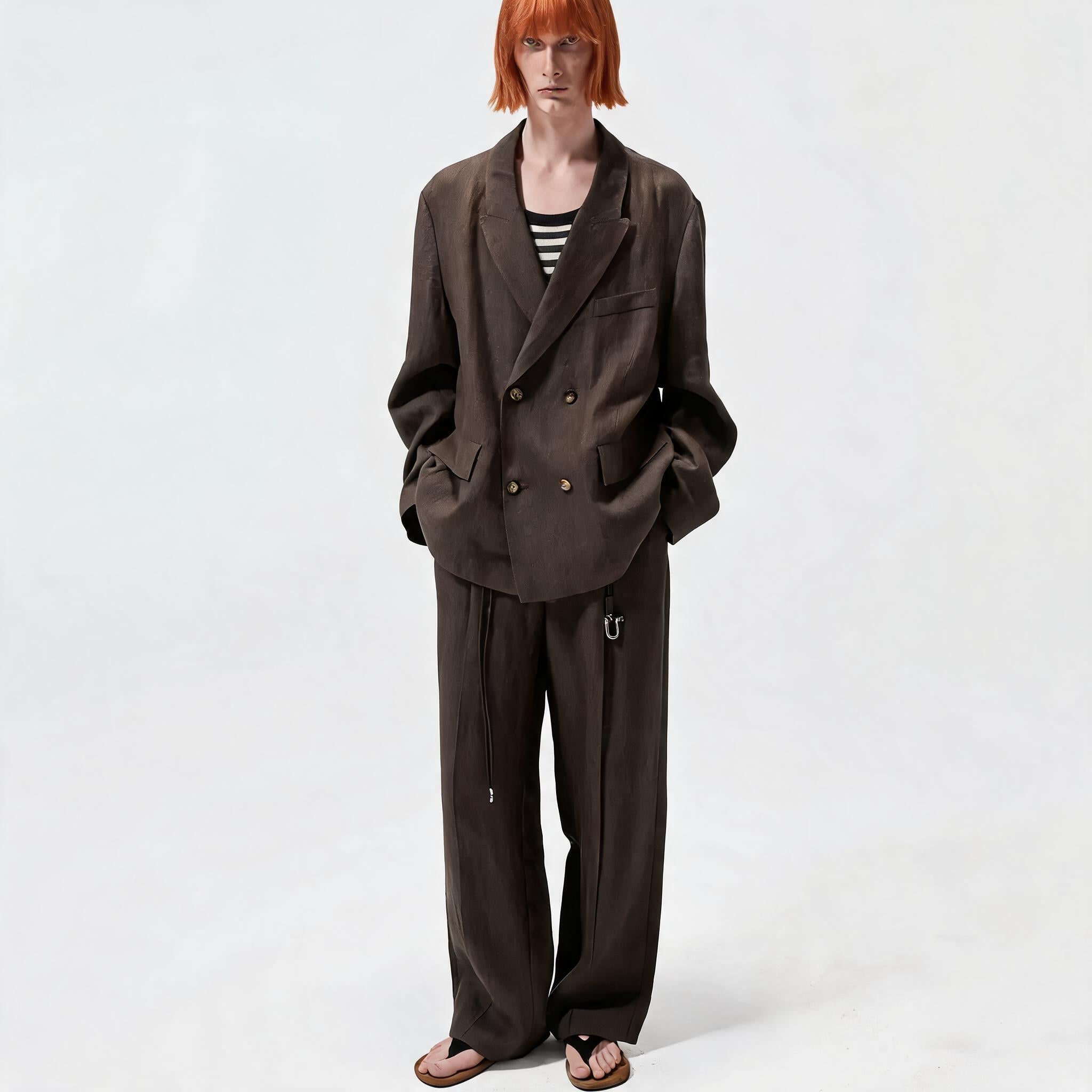 Hemp Linen Notch Lapel Blazer