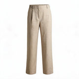 Straight Leg Hemp Linen Blend Pants
