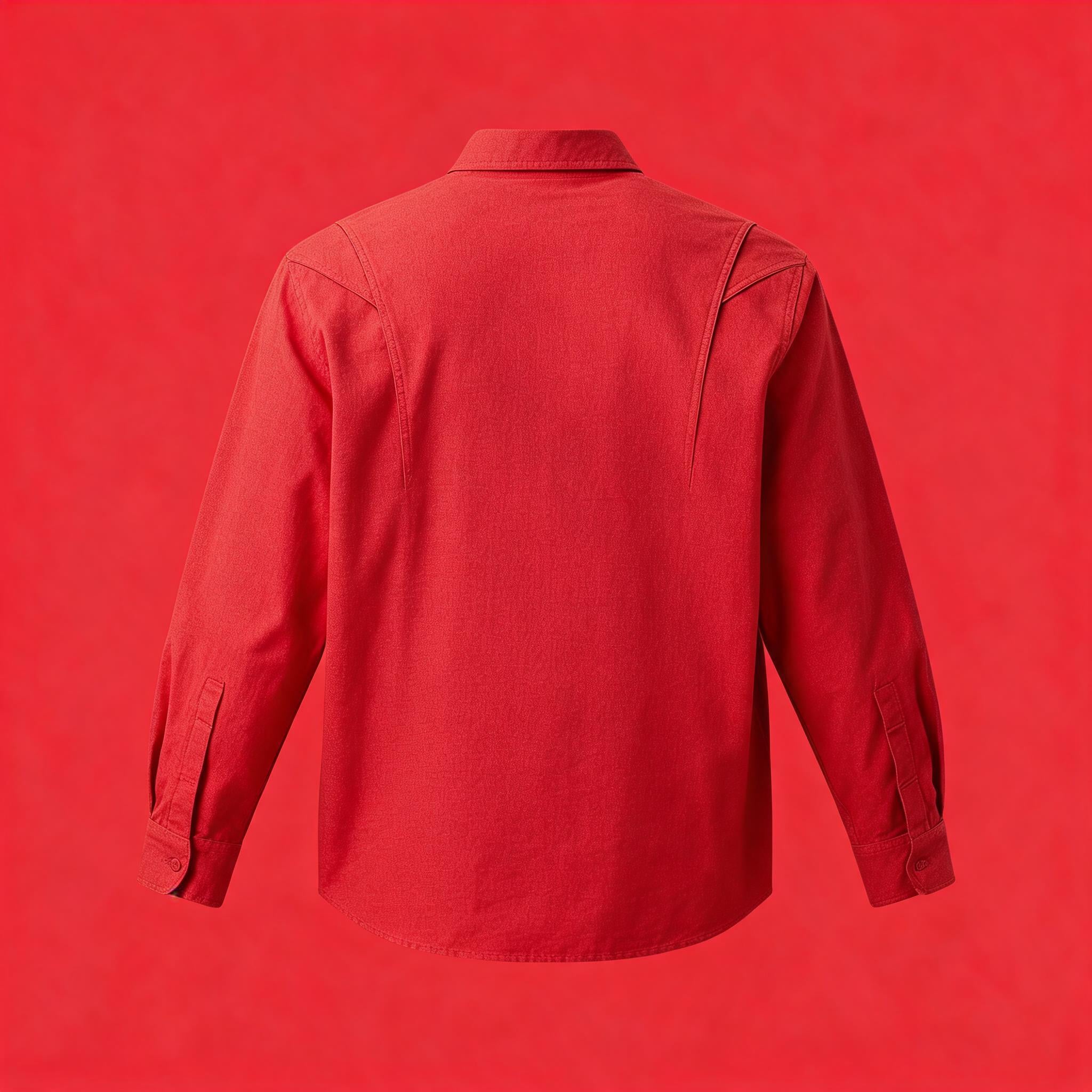 Basic Long Sleeve Cotton Blend Shirt