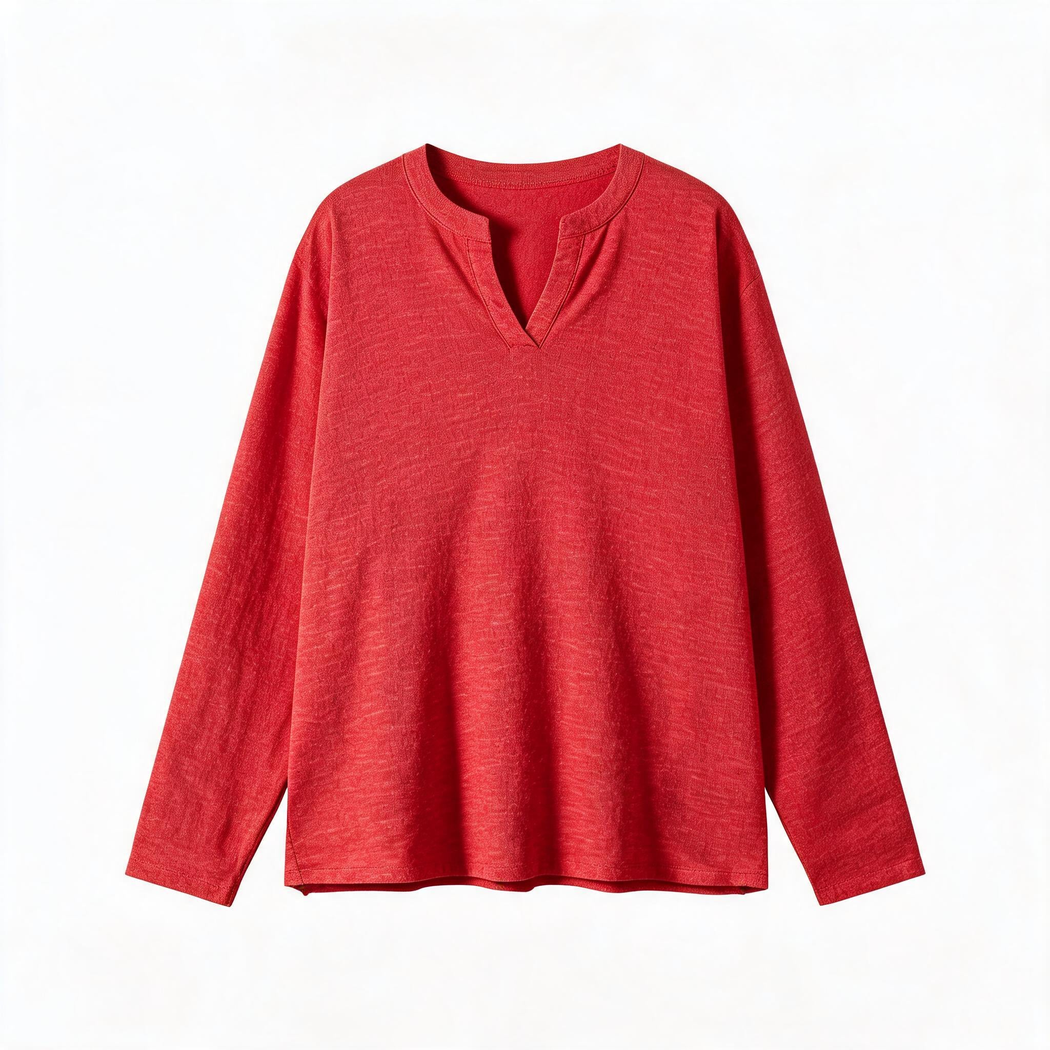 Linen Cotton Loose Long Sleeve Tee