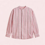 Stripe Cotton Blend Casual Shirt