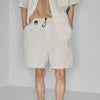 Plaid Multi-Pocket Elastic Waist Shorts