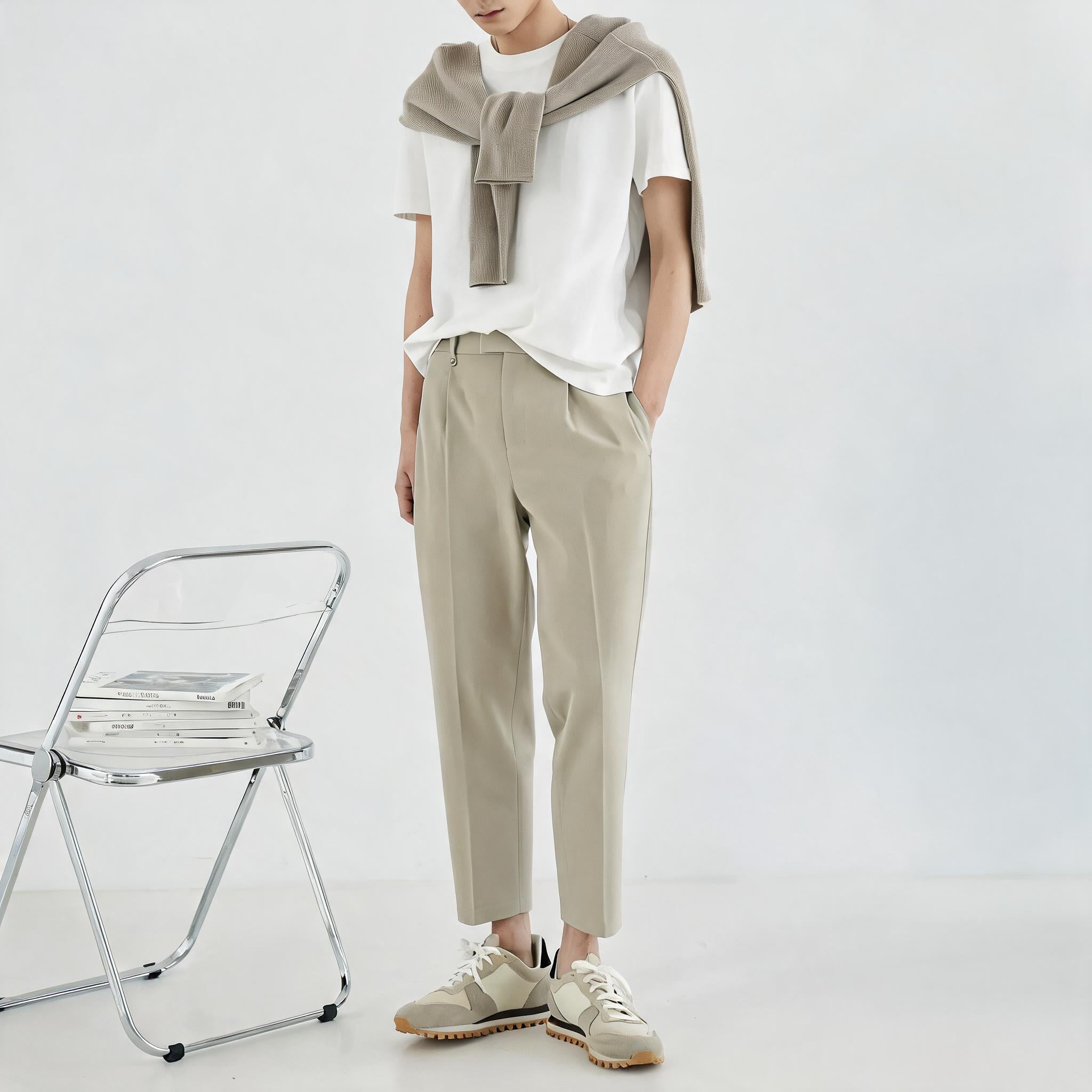 Elastic Waist Loose Ankle Pants