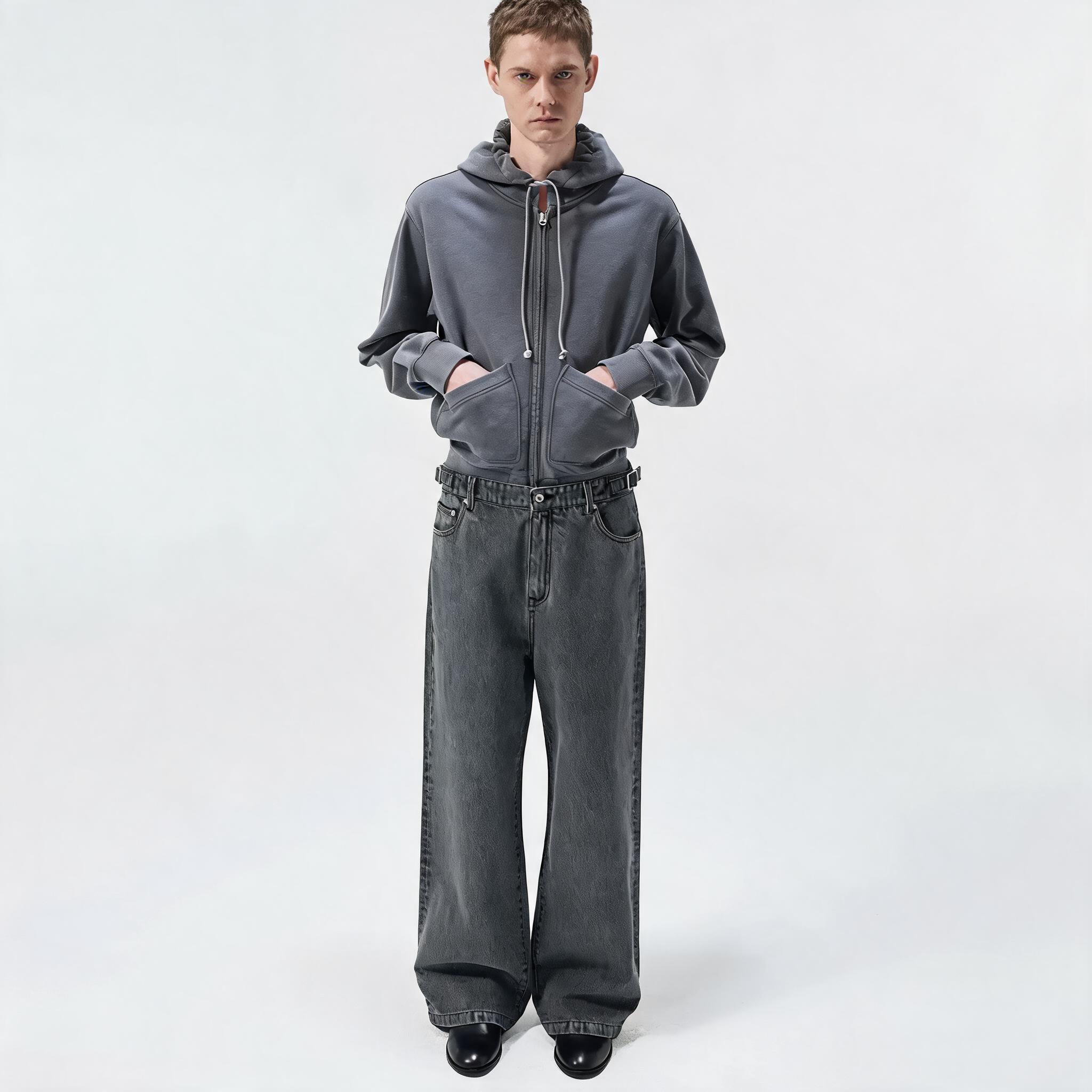 14Oz Turkish Washed Denim Straight Pants