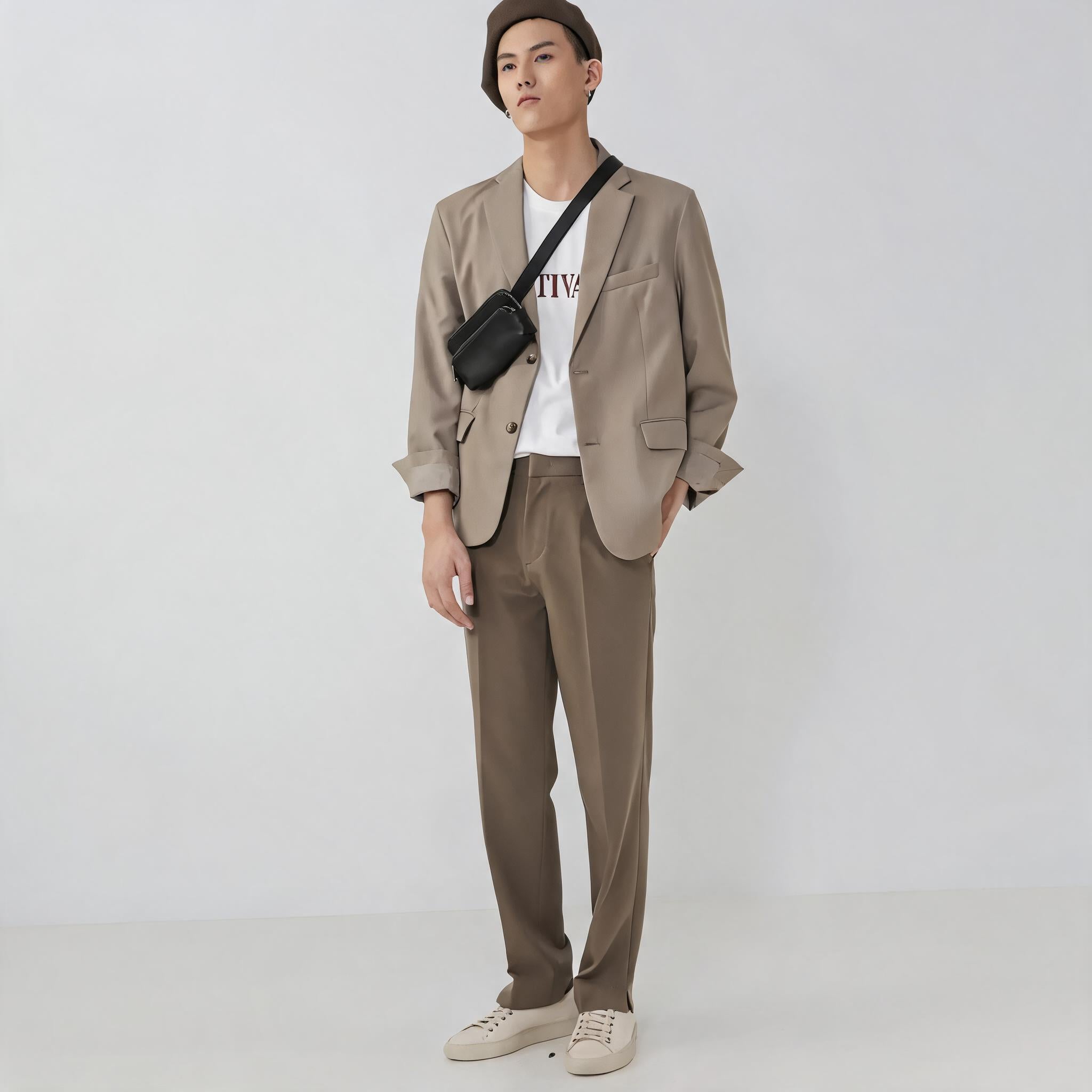 Drapey Straight Split Lounge Pants