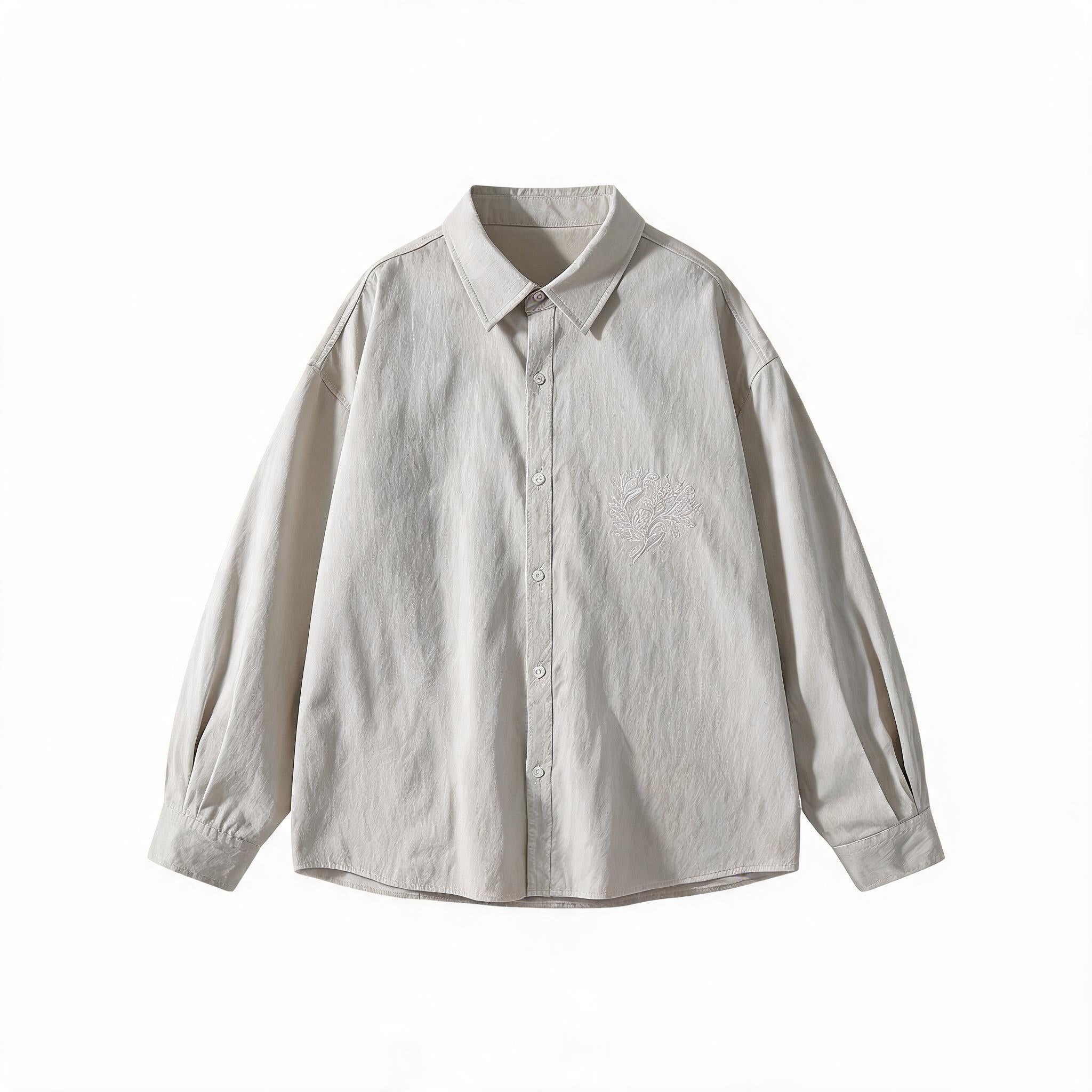 Embroidered Sun Protection Casual Shirt