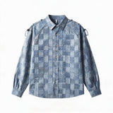 Plaid Jacquard Button-Down Cotton Shirt