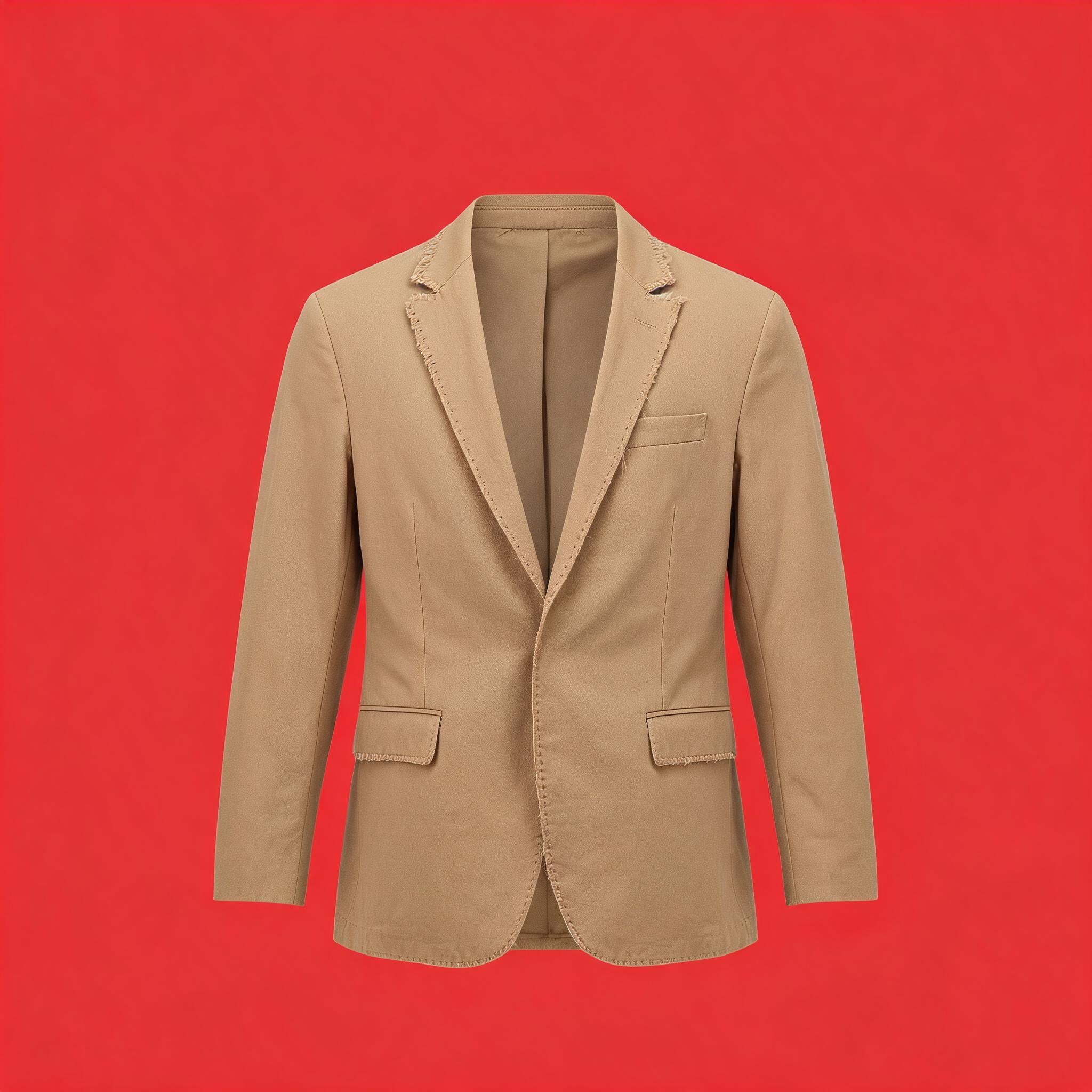 Merino Wool Raw Edge Blazer