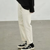 Vintage Herringbone Elastic Waist Cargo Pants