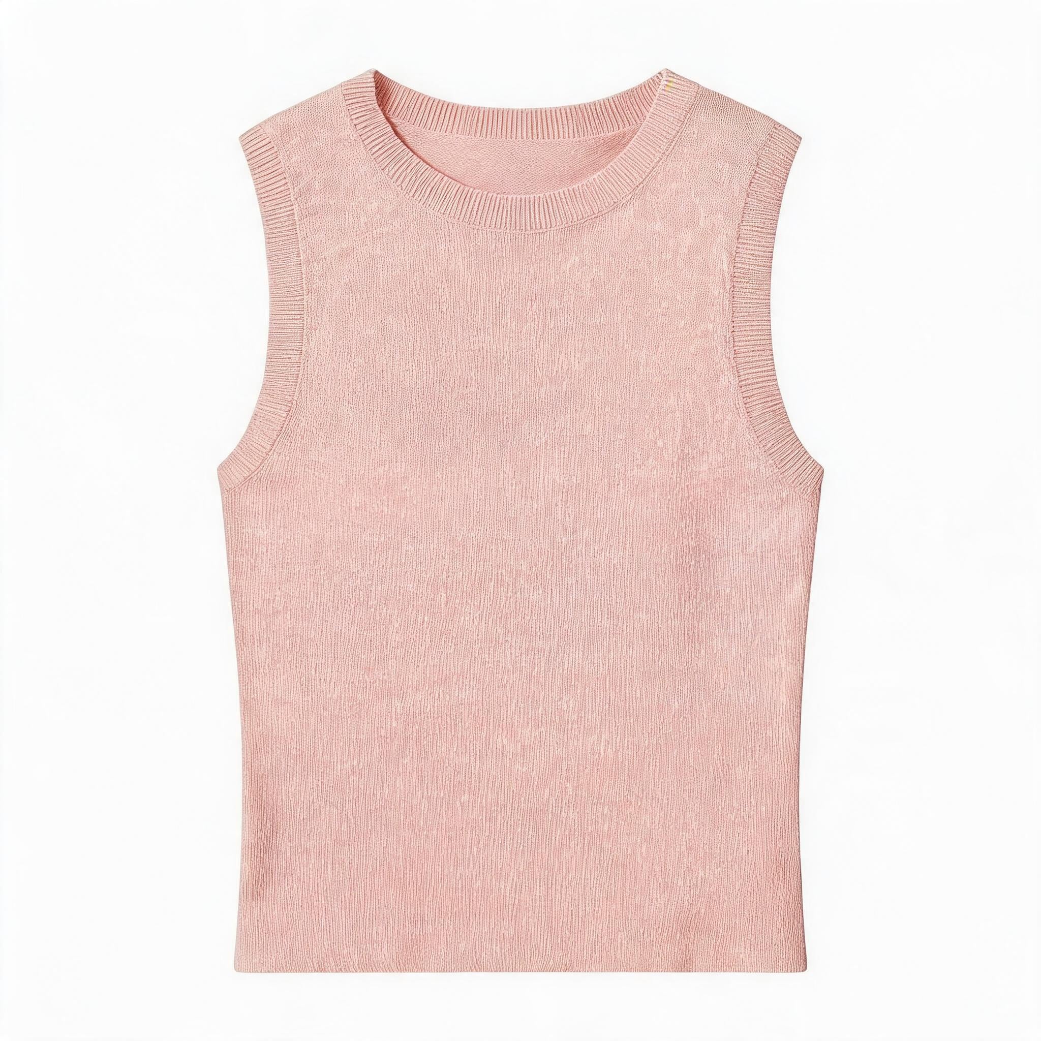 Knit Linen Cotton Blend Tank Top