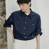 80s Cotton Oxford Asymmetric Pocket Shirt