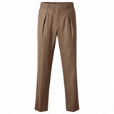 Merino Wool Pleated Elastic Waist Pants