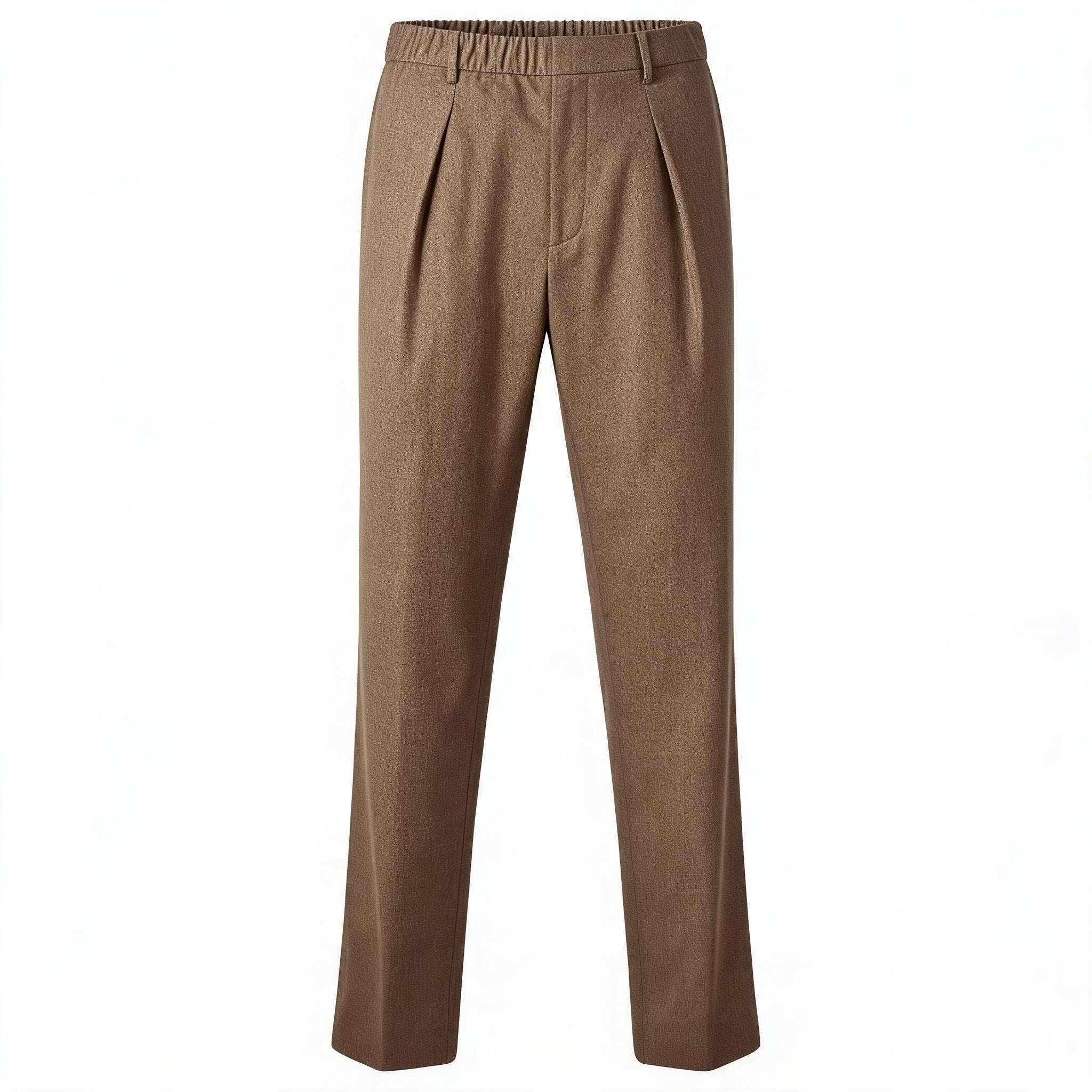 Merino Wool Pleated Elastic Waist Pants
