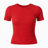 Lightweight Ribbed Short Sleeves