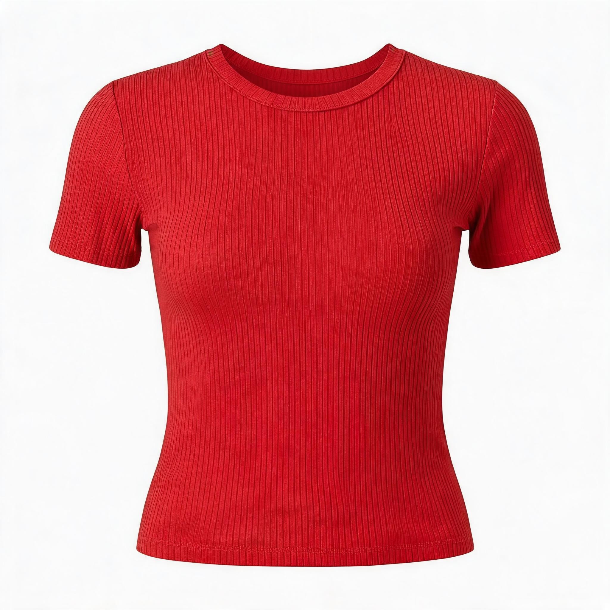 Lightweight Ribbed Short Sleeves