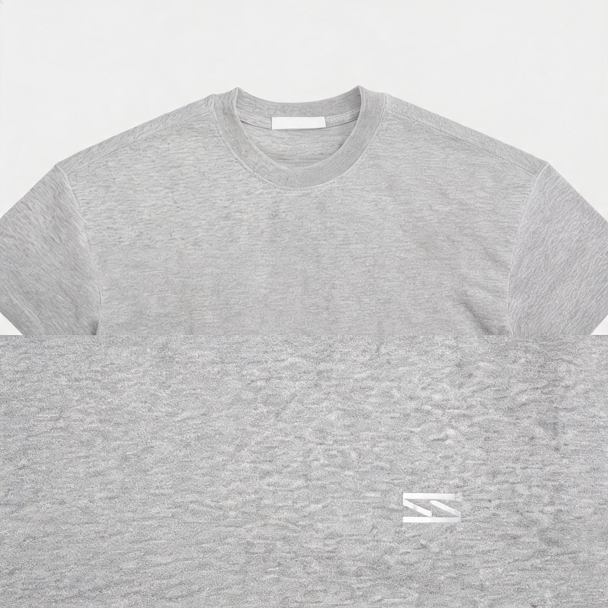 Basic Oversized Silver Foil Cool Tees