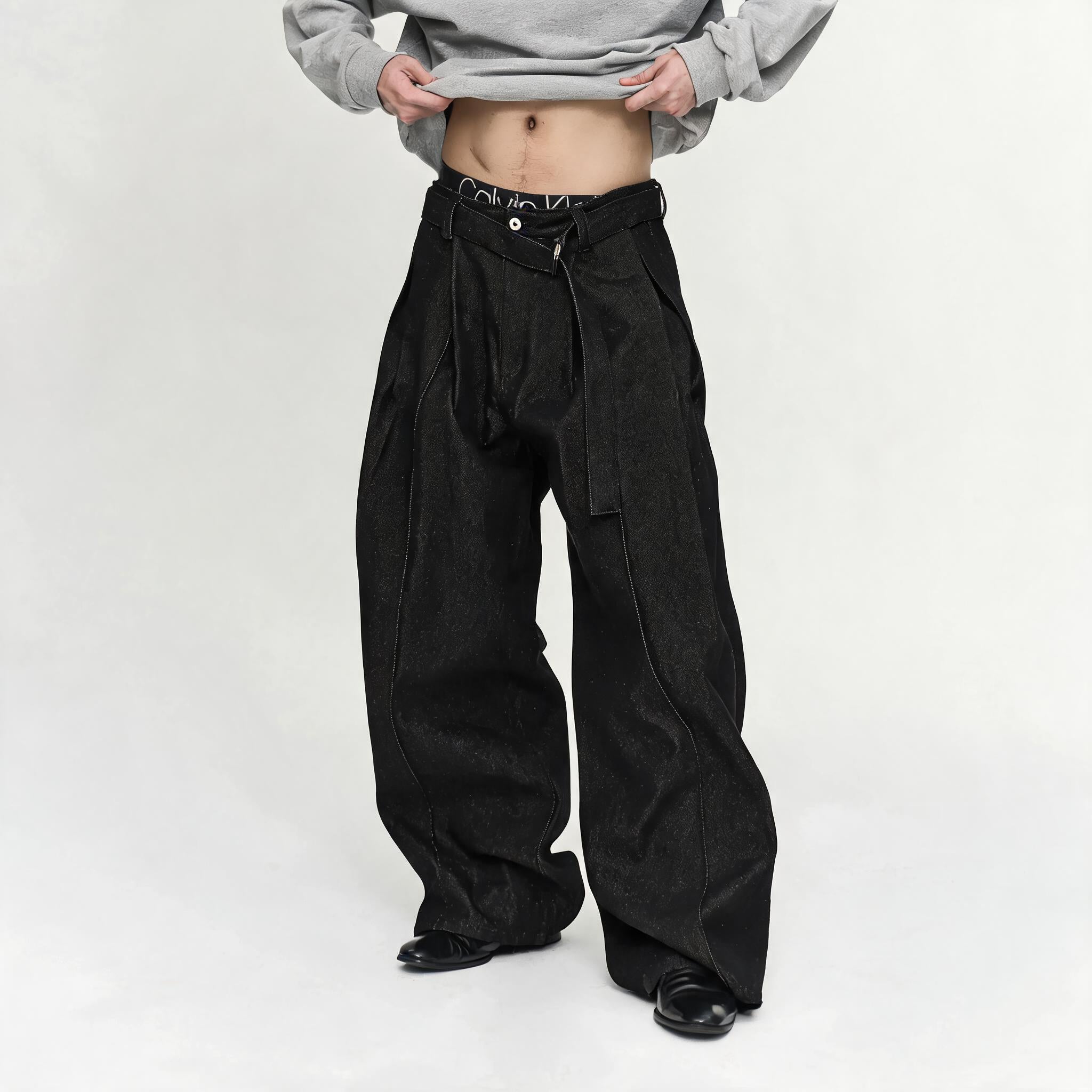 Loose Raw Hemp Denim Jeans