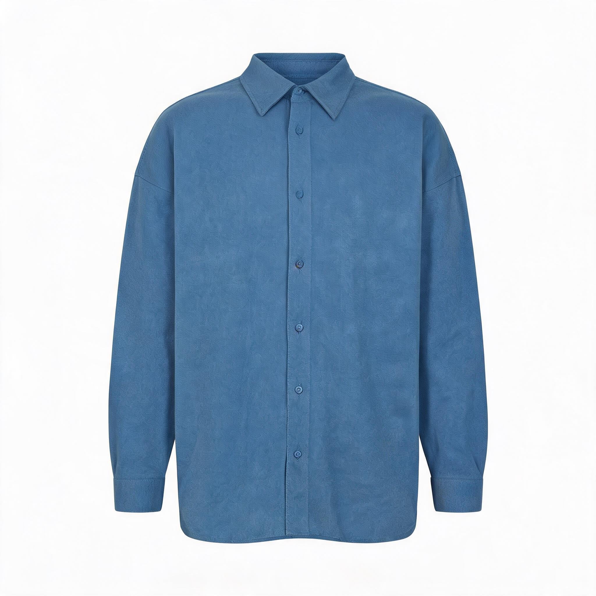 Men's Misty Blue Long Sleeve Shirts