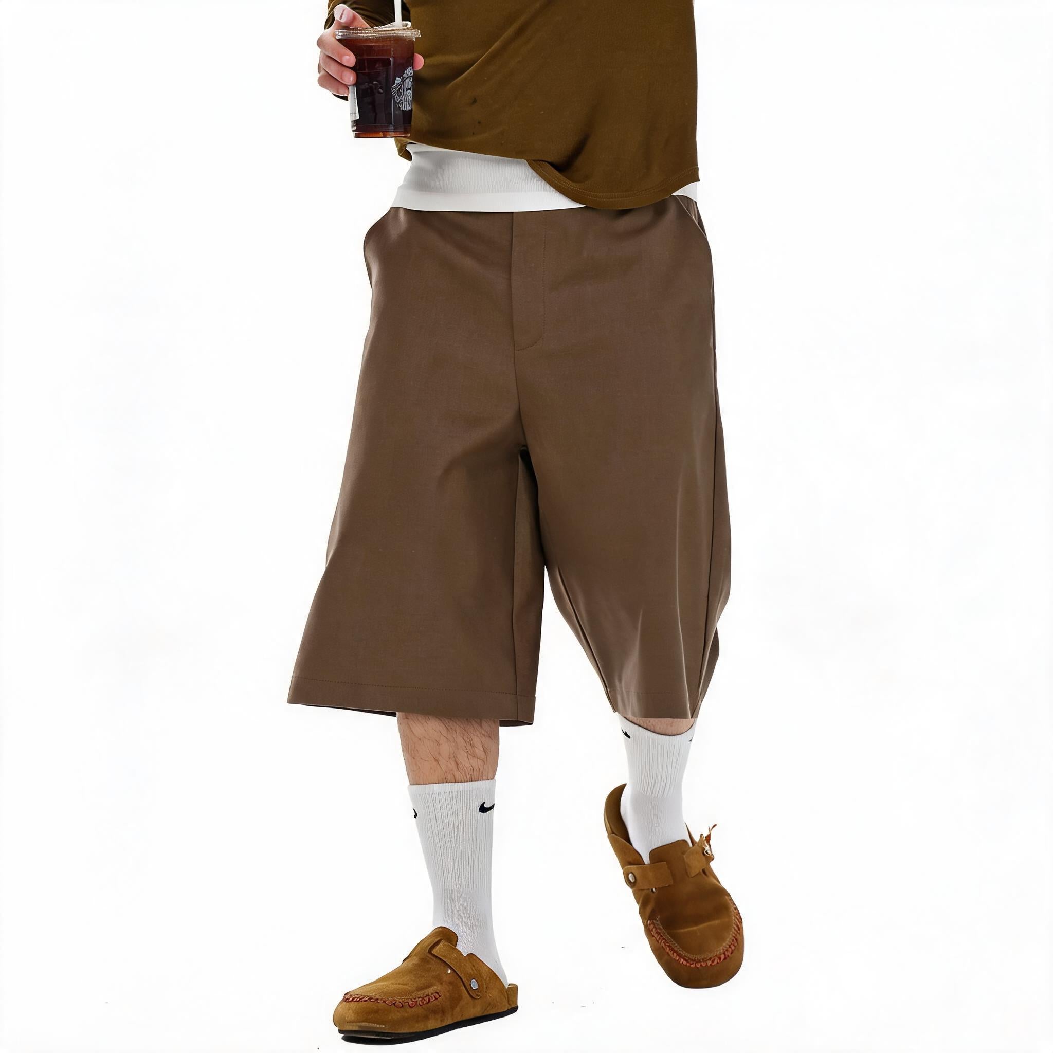 Men's Vintage Loose Cropped Pants