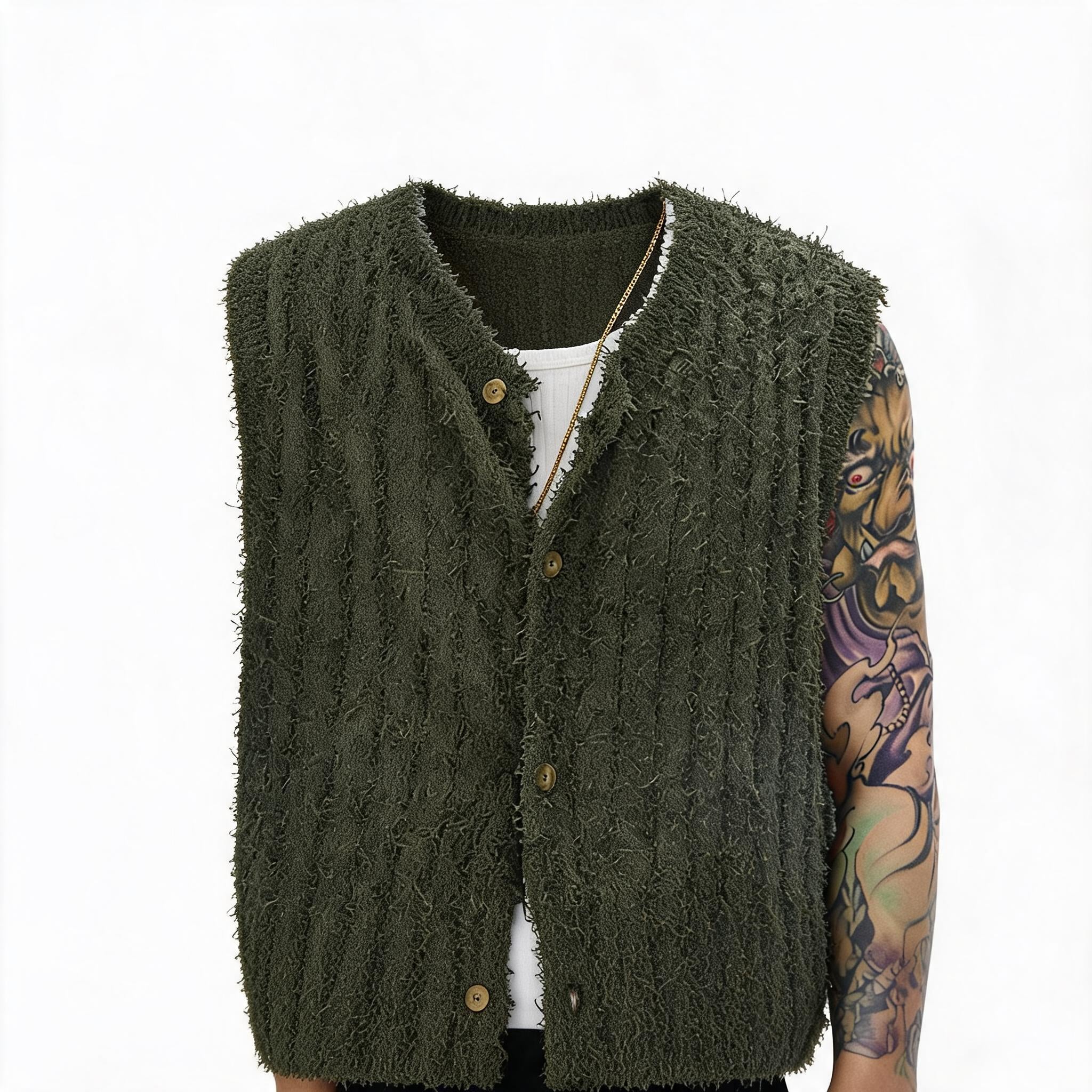 Forest Green Skin-friendly Knit Vest
