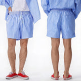 Men's Loose Striped Blue Drawstring Shorts
