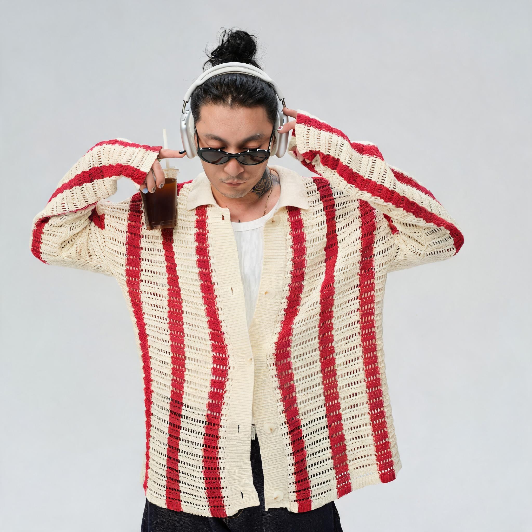 100% Cotton Knit Striped Top