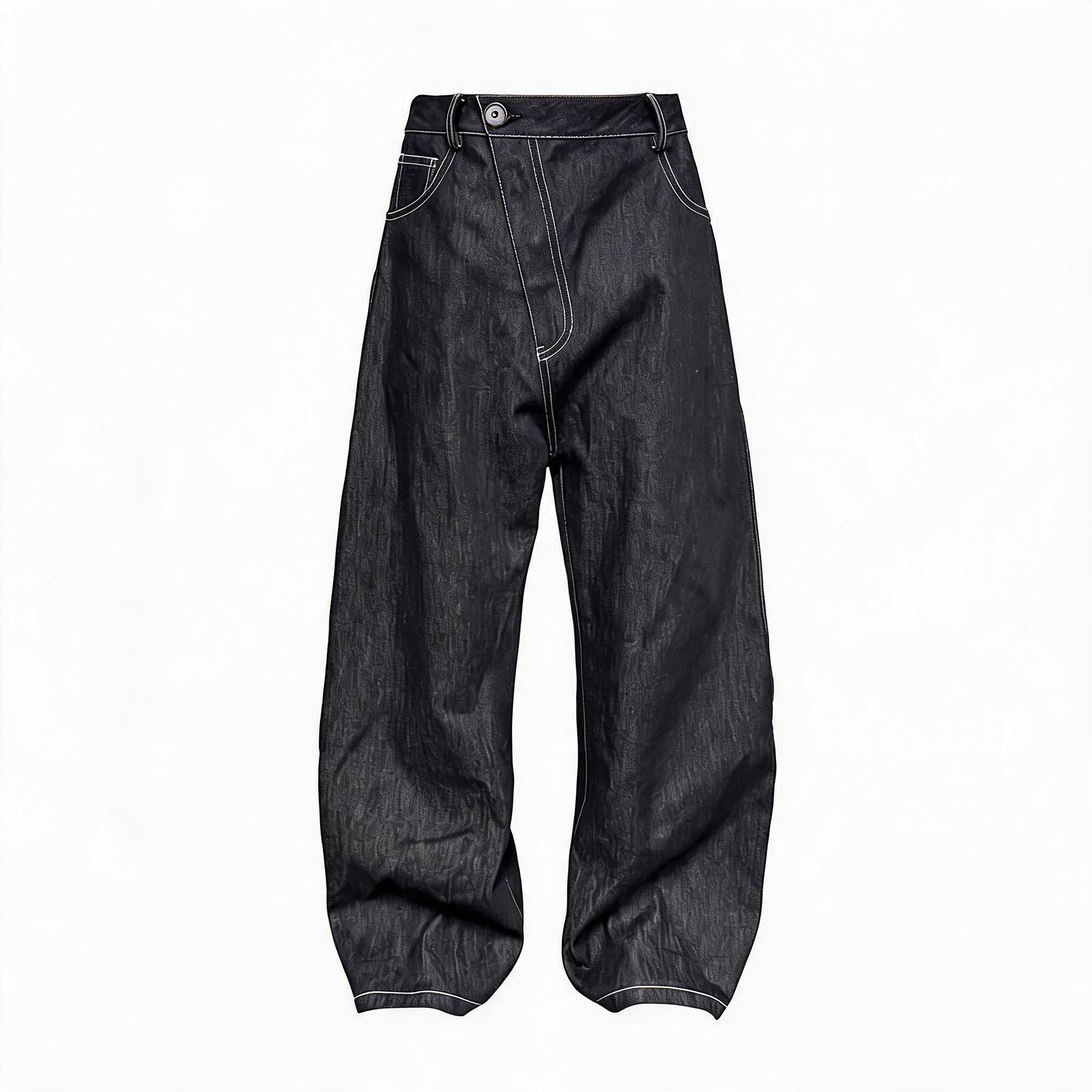 Slant Fly Flared Raw Denim Pants