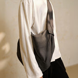 Wide Strap Checkered Crossbody Hobo Bag